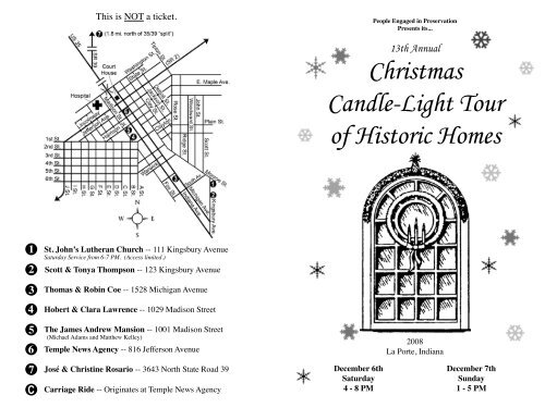 Christmas Candle-Light Tour of Historic Homes - People Engaged in ...