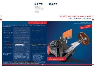 RObOT dE MASTICAGE KA-TE 200/300 ET 250/600 - KA-TE PMO AG