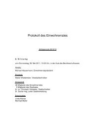 Protokoll des Einwohnerrates - Lenzburg