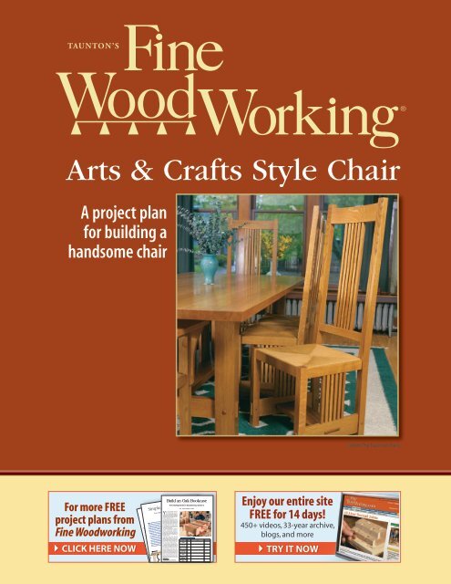 Arts & Crafts Style Chair - Fine Woodworking