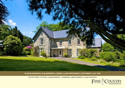 PLAS BLAENDDOL & BLAENDDOL LODGE | LLAN ... - Dafydd Hardy