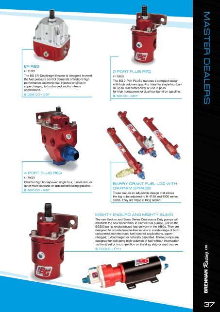 PRODUCT CATALOGUE - Brennan Racing