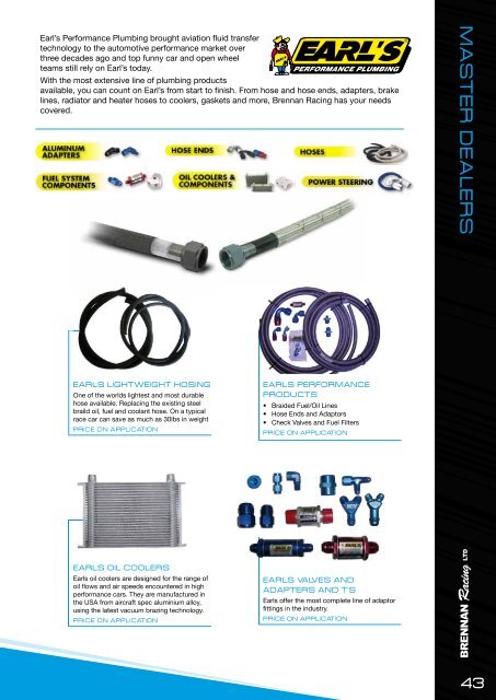 PRODUCT CATALOGUE - Brennan Racing