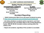 Safety - USAG Grafenwoehr - U.S. Army