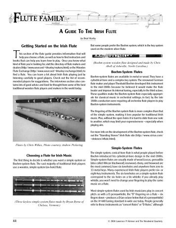 09.01_Guide to the Irish Flute.p65 - Music Trader Index Page