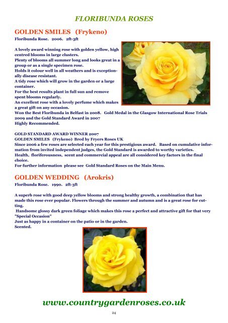 ON LINE BROCHURE Floribunda Roses - Country Garden Roses