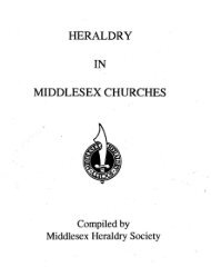 heraldry in middlesex churches - Middlesex Heraldry Society