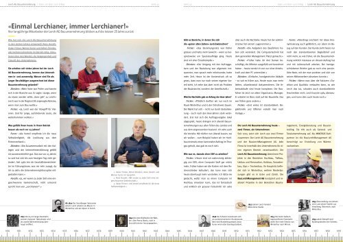 Jubiläumsbroschüre 150 Jahre Lerch AG Bauunternehmung