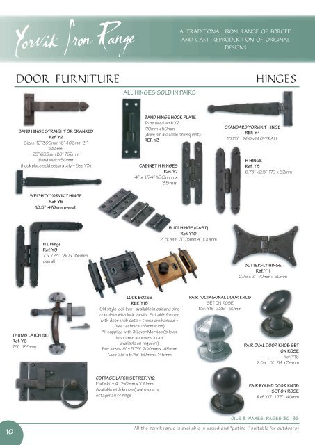 Hand forged ironmongery - Phg-uk.com