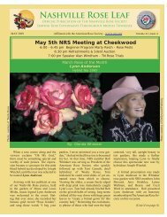 May 2009 NRL.indd - Nashville Rose Society