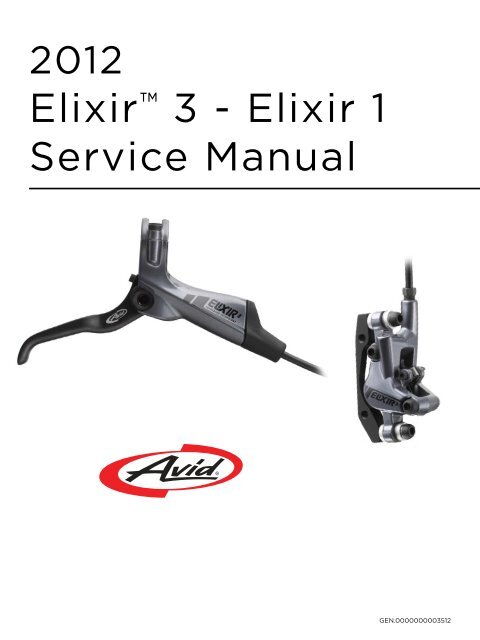 Elixir™ 3 - Elixir 1 Service Manual - Cycle Service Nordic