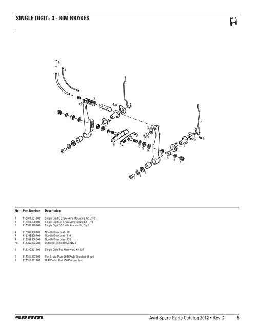 Avid - Spare Parts Catalog - 2012 (17.36 MB) - Sram