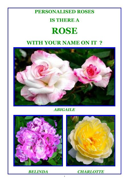 ON LINE BROCHURE Personalised - Country Garden Roses