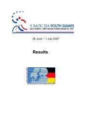 Results V. BSYG 2007 - Sportjugend Mecklenburg-Vorpommern