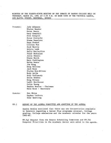 89 SEN Minutes-March 19 1981.pdf - Dawson College