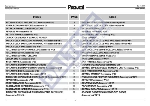 Fravol Smart Series Edgebander Manual & Parts List