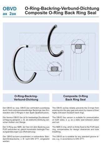 O-Ring-Backring-Verbund-Dichtung Composite O-Ring Back Ring ...