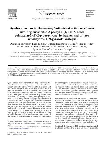 Thesis on anti inflammatory activity pdf for students to help in university