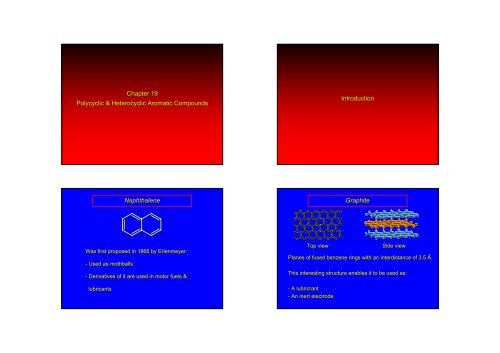 Chapter 19 Polycyclic & Heterocyclic Aromatic Compounds ...