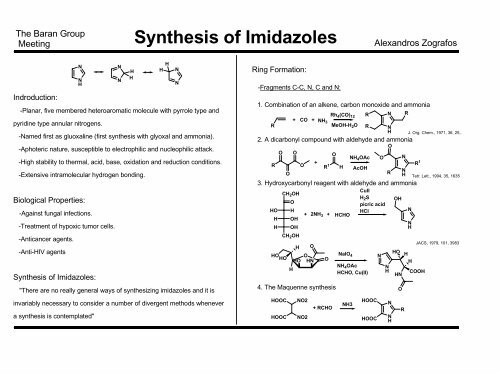 Imidazole-based fluorophores: Synthesis and applications - ScienceDirect