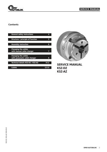 SERVICE MANUAL KSZ-DZ KSZ-AZ - SMW Autoblok