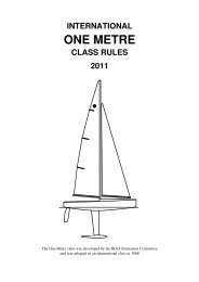 International One Metre Class Rules 2011