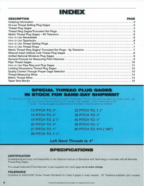 Metric Thread Tolerance Chart 6g