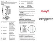 T7208 Digital Deskphone for IP Office Quick Reference Guide