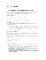 Voicemail Simple user guide - Telus