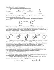 Reactions of Aromatic Compounds - Chemistry
