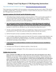 (VTR) Reporting Instructions - National Marine Fisheries Service ...