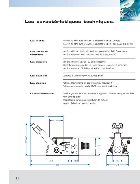 Axiovert 40 MAT Une solide avance - Carl Zeiss