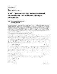 MICROSCOPY C-DIC â a new microscopy method ... - Carl Zeiss SMT