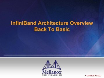 InfiniBand Architecture Overview - HPC Advisory Council