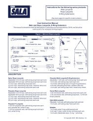 User Instruction Manual Web and Rope Lanyards, D-Ring Extension ...