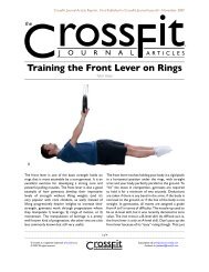 Training the Front Lever on Rings - CrossFit