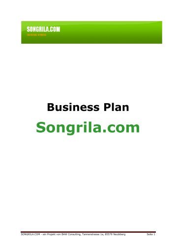 Business Plan - Songrila.com