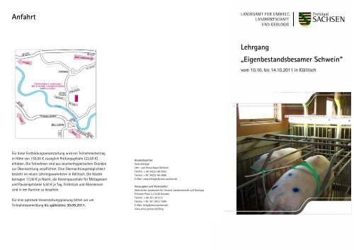 LfULG-Veranstaltung "Eigenbestandsbesamer Schwein" vom 10.10 ...