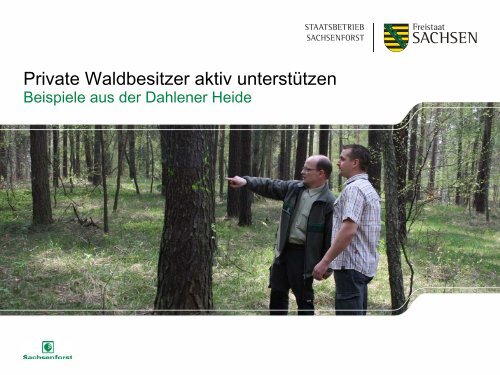 Private Waldbesitzer aktiv unterstützen - Beispiele aus der Dahlener