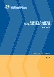 Recidivism in Australia : findings and future research - Australian ...