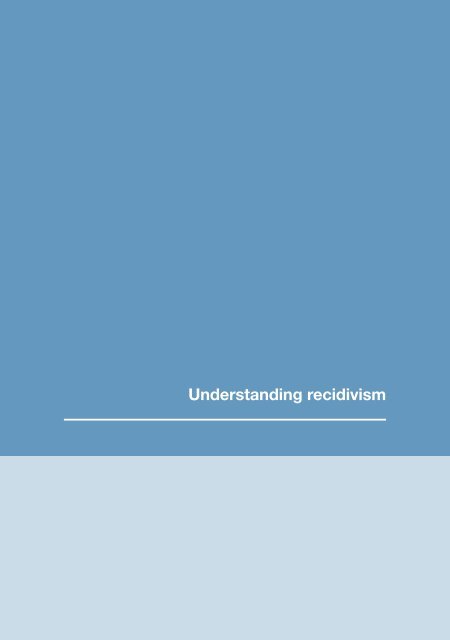 Recidivism in Australia : findings and future research - Australian ...