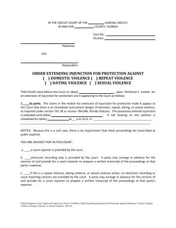 Violation of injunction against dating vio