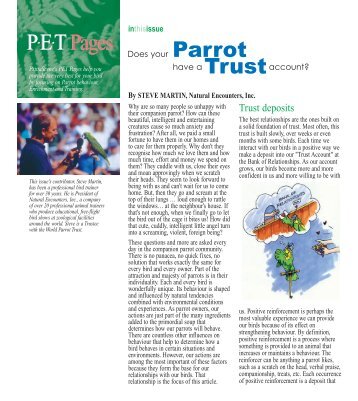 Parrot Trust Account - World Parrot Trust