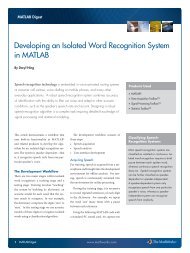 Developing an Isolated Word Recognition System in ... - MathWorks