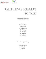 Getting Ready to Talk Manual [PDF 315KB] - La Trobe University