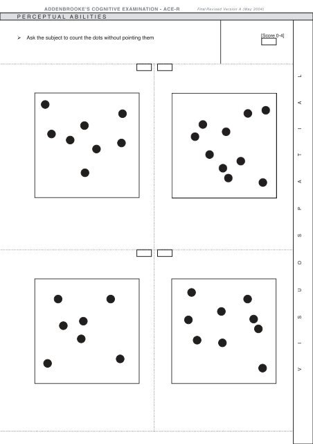 ADDENBROOKE'S COGNITIVE EXAMINATION - ACE-R