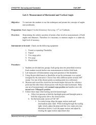 Measurement of Horizontal and Vertical Angle - Memorial University ...