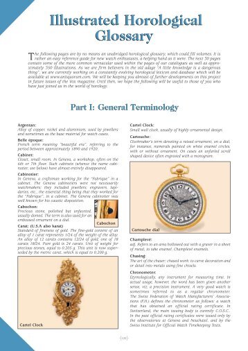 Illustrated Horological Glossary Illustrated Horological Glossary