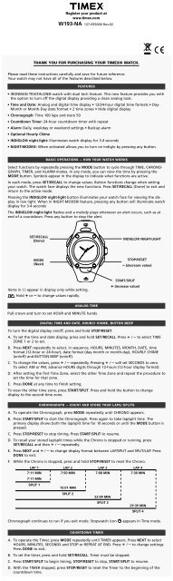 Product Manual (PDF) - Timex