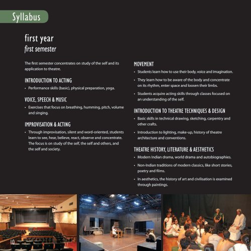 Prospectus 2012 - National School of Drama